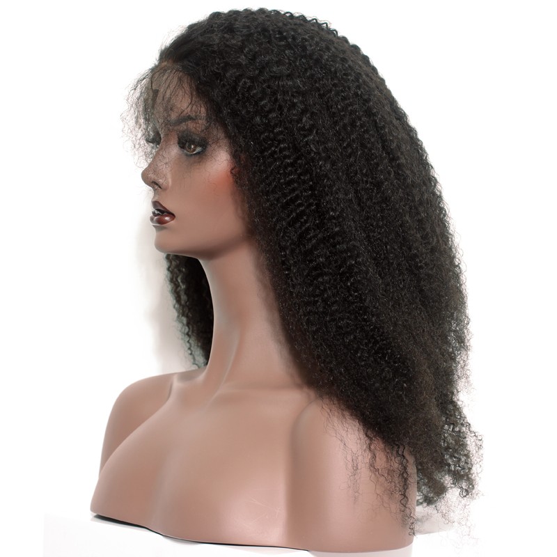 250% Density Full Lace Human Hair Wigs Mongolian Afro ...